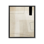 Minimalist Beige Black Japandi Artwork II Framed Canvas Print Gallery Image 6