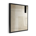Minimalist Beige Black Japandi Artwork II Framed Canvas Print Gallery Image 2