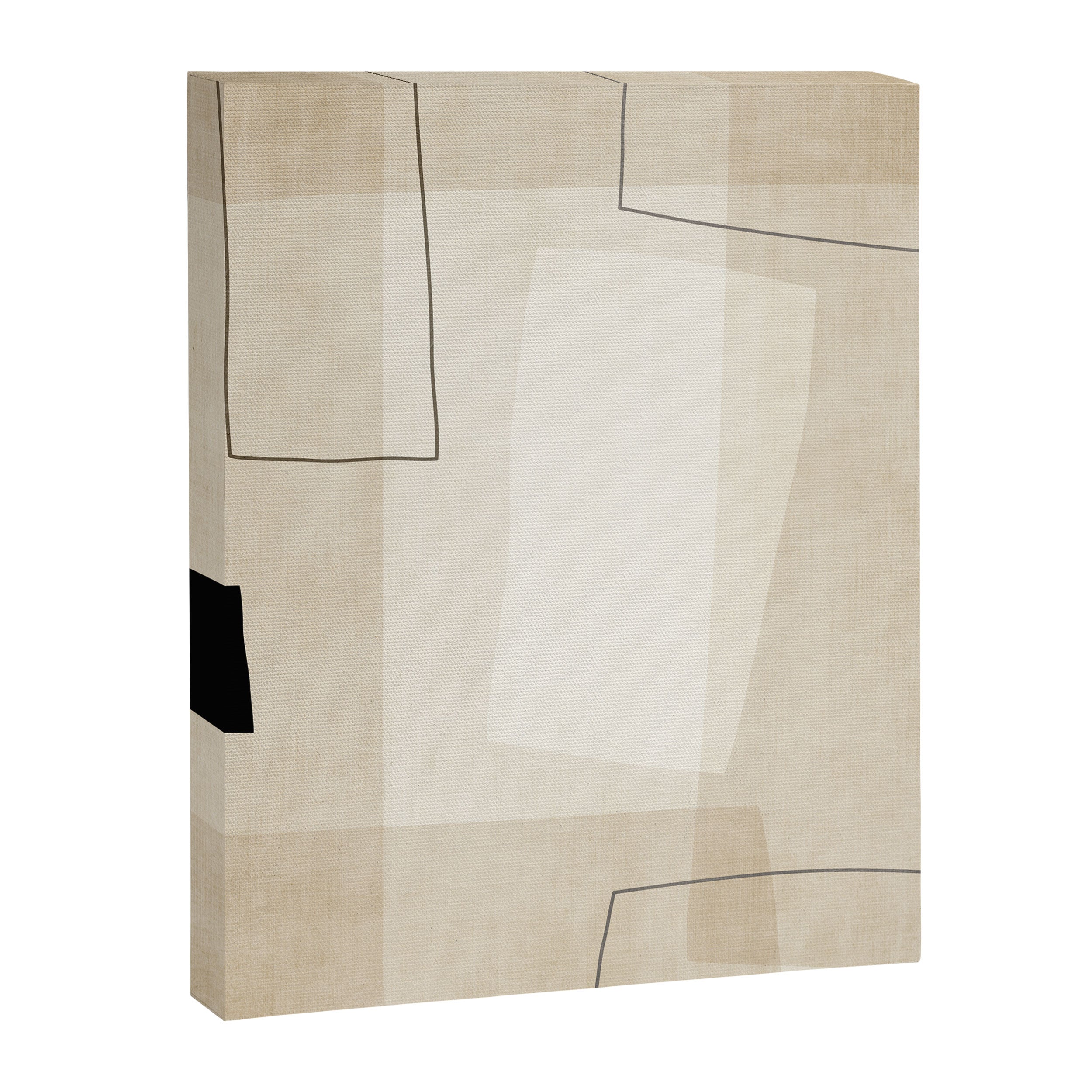 Minimalist Beige Black Japandi Artwork I Canvas Print Gallery Image 6