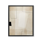 Minimalist Beige Black Japandi Artwork I Framed Canvas Print Gallery Image 6
