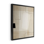 Minimalist Beige Black Japandi Artwork I Framed Canvas Print Gallery Image 2