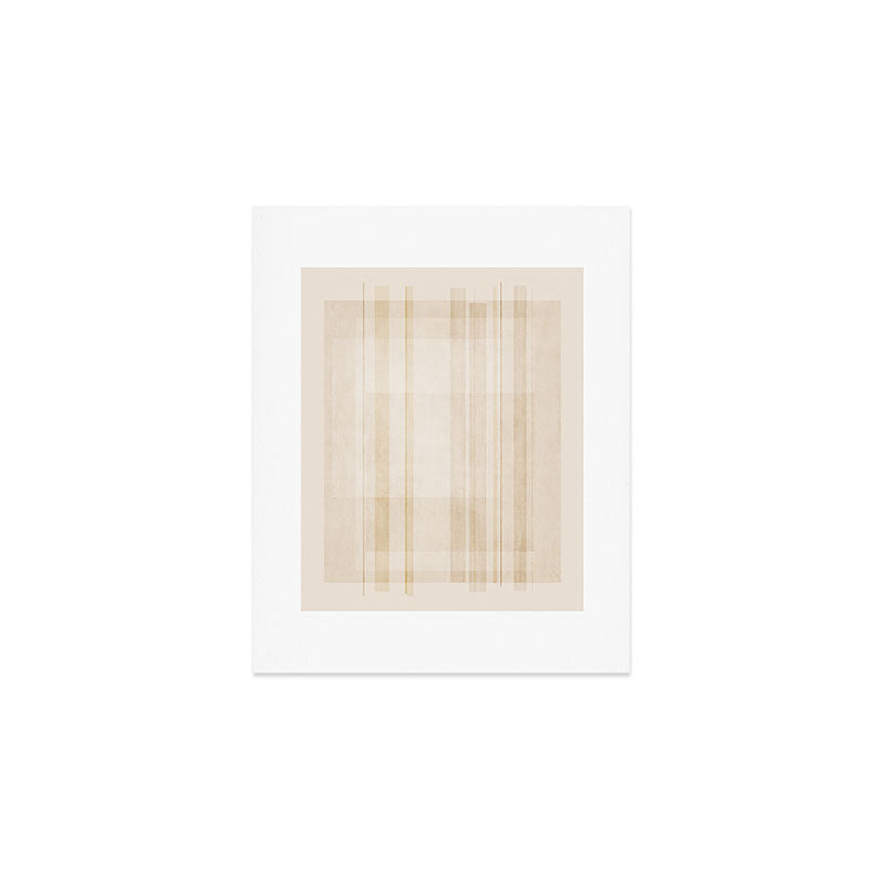 Minimalist Beige Neutral Abstract Lines 02 Art Print Gallery Image 1