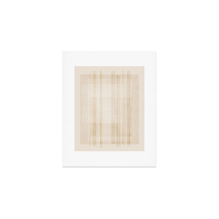 Minimalist Beige Neutral Abstract Lines 02 Art Print Gallery Image 1