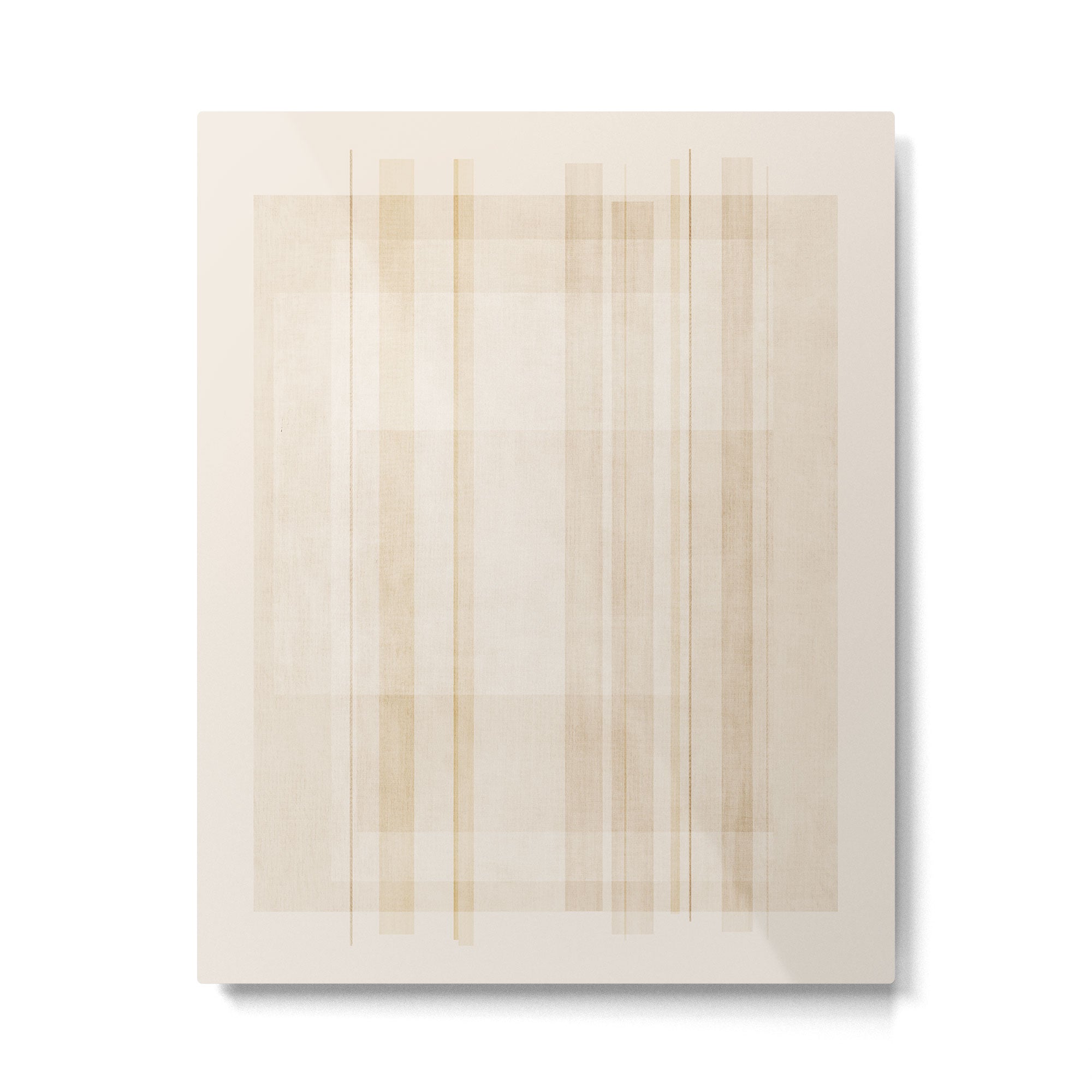 Minimalist Beige Neutral Abstract Lines 02 Metal Print Gallery Image 4