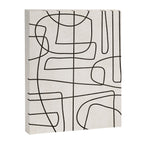 Minimalist Black White Abstract Line Art Canvas Print Gallery Image 6