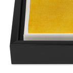 Minimalist Bright Yellow Black Horizontal Lines Framed Canvas Print Gallery Image 3