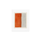 Minimalist Burnt Orange Black Vertical Lines Art Print Gallery Image 1