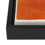 Minimalist Burnt Orange Black Vertical Lines Framed Canvas Print Gallery Image 3
