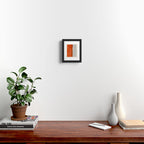 Minimalist Burnt Orange Black Vertical Lines Framed Art Print Gallery Image 2