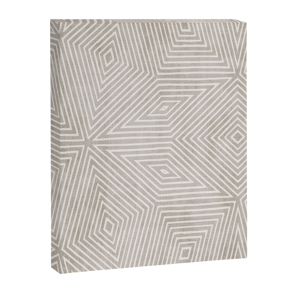 Minimalist Modern Beige Lines OpArt Canvas Print Gallery Image 6