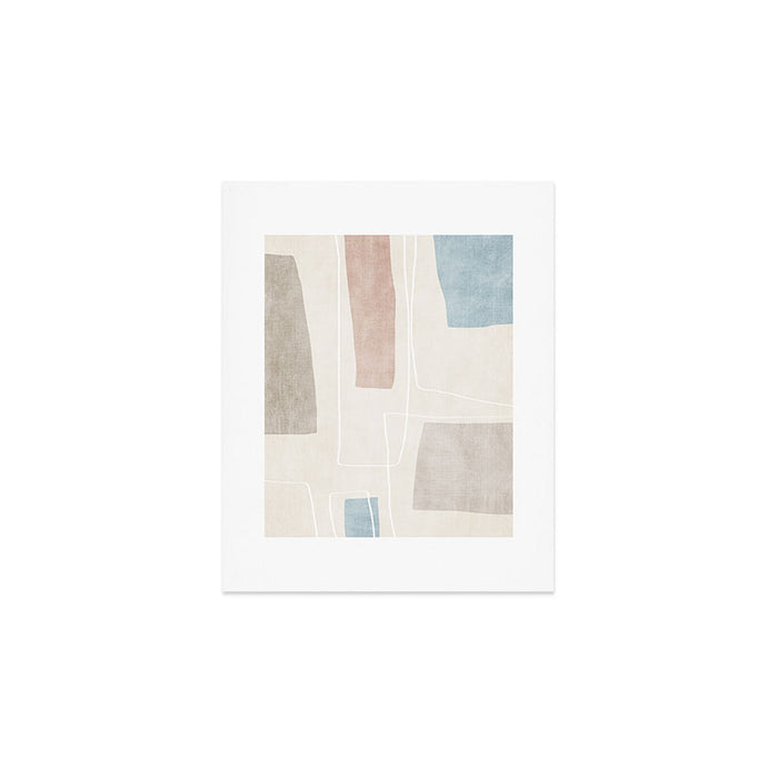 Minimalist Neutral Abstract Artwork Art Print Gallery Image 1