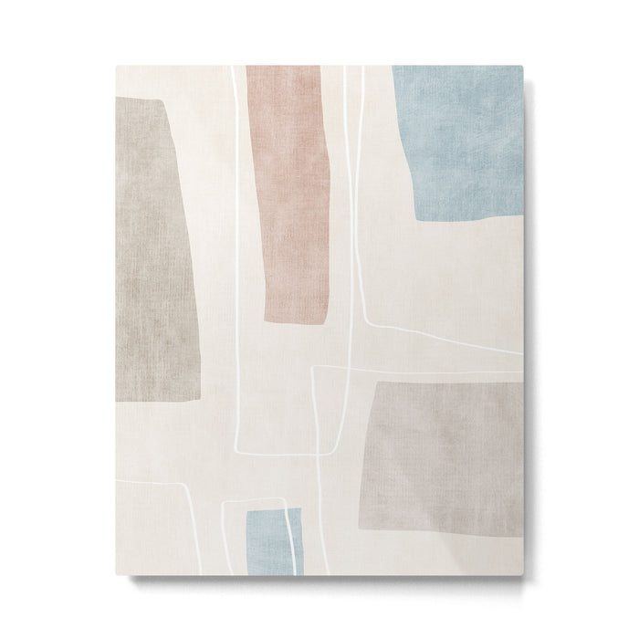 Minimalist Neutral Abstract Artwork Metal Print Gallery Image 1