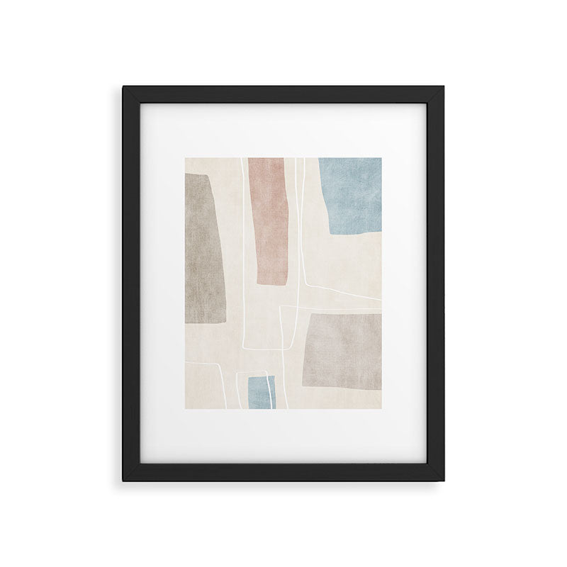 Minimalist Neutral Abstract Artwork Framed Art Print Gallery Image 5