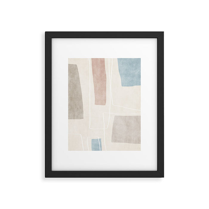 Minimalist Neutral Abstract Artwork Framed Art Print Gallery Image 1