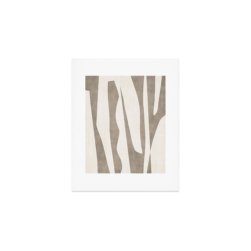Minimalist Neutral Beige Cream Abstract  Art Print Gallery Image 1