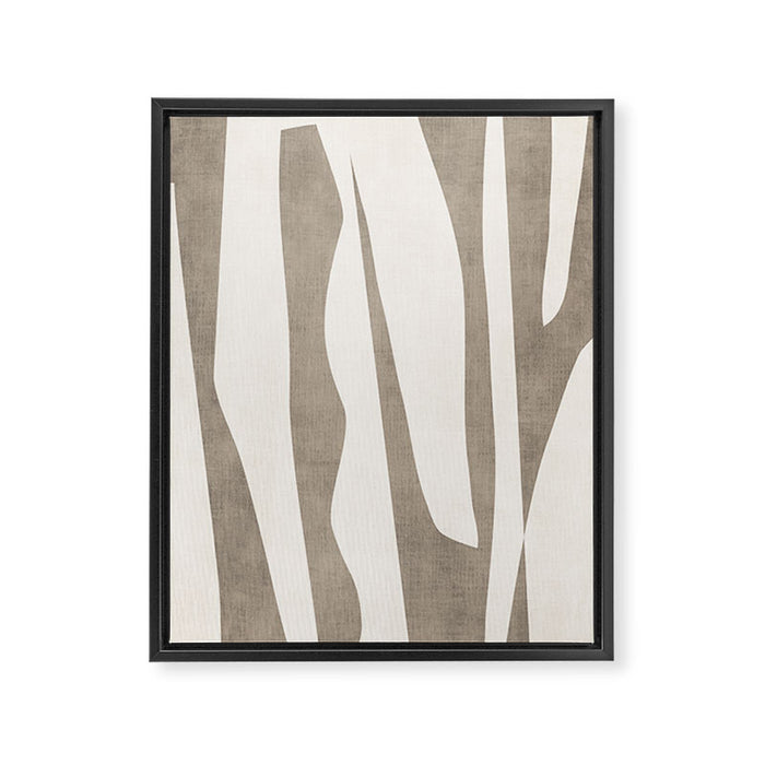 Minimalist Neutral Beige Cream Abstract  Framed Canvas Print Gallery Image 1