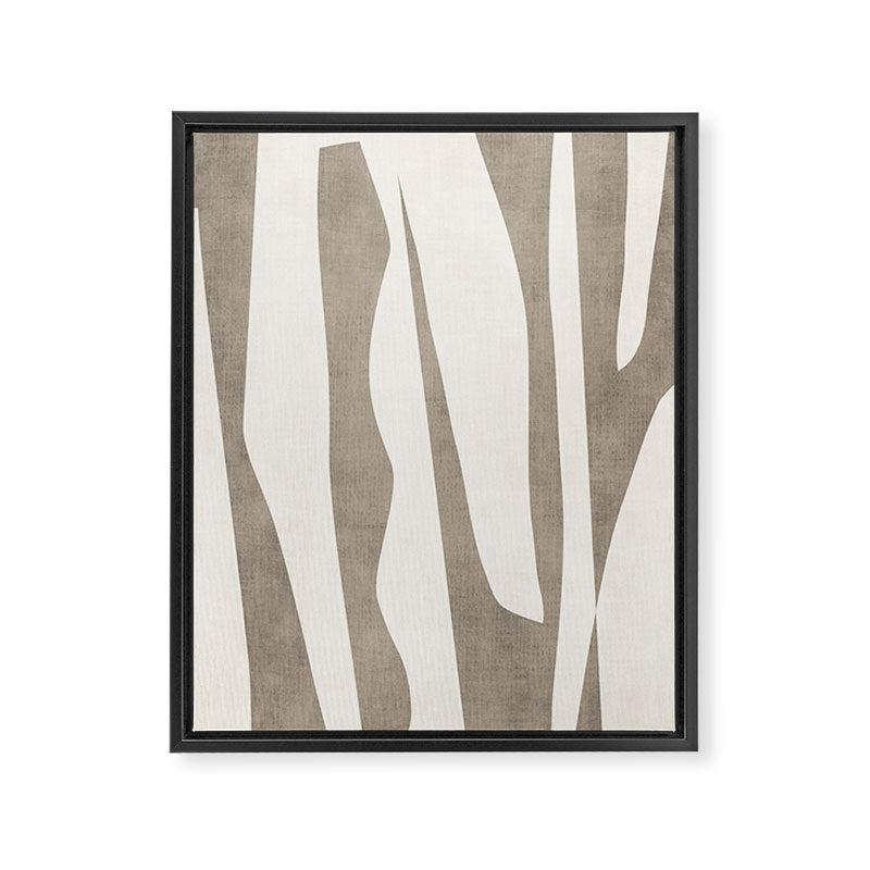 Minimalist Neutral Beige Cream Abstract  Framed Canvas Print Gallery Image 6