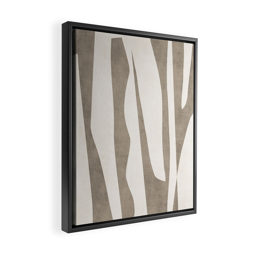 Minimalist Neutral Beige Cream Abstract  Framed Canvas Print Gallery Image 2