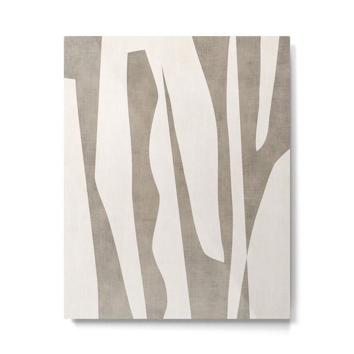 Minimalist Neutral Beige Cream Abstract  Metal Print Gallery Image 1