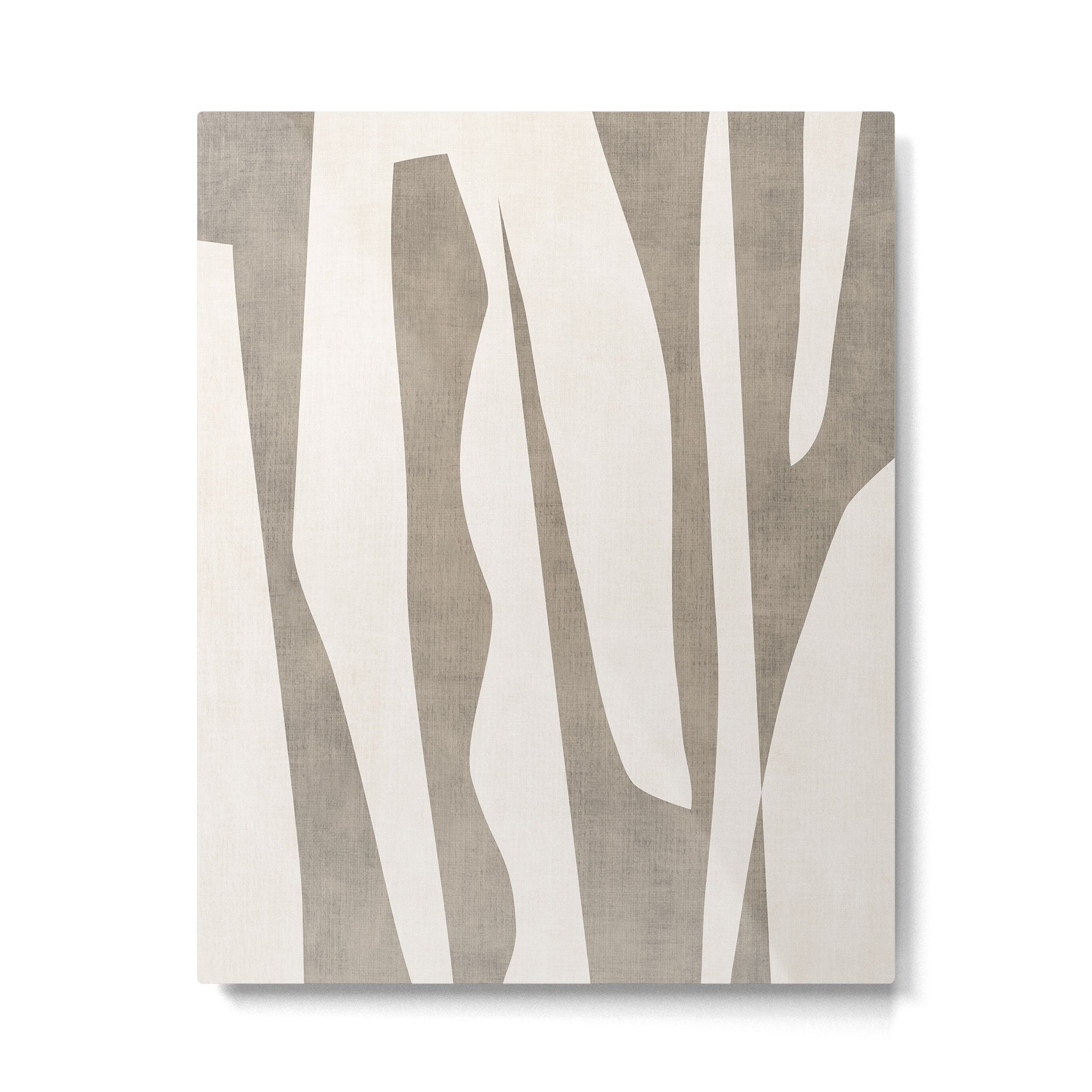 Minimalist Neutral Beige Cream Abstract  Metal Print Gallery Image 4