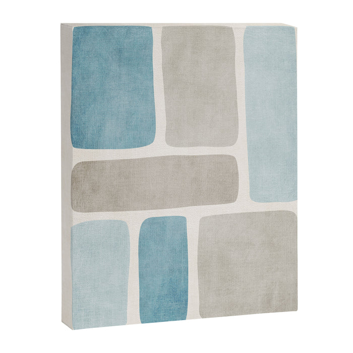 Minimalist Neutral Blue Beige Tones  Canvas Print Gallery Image 1