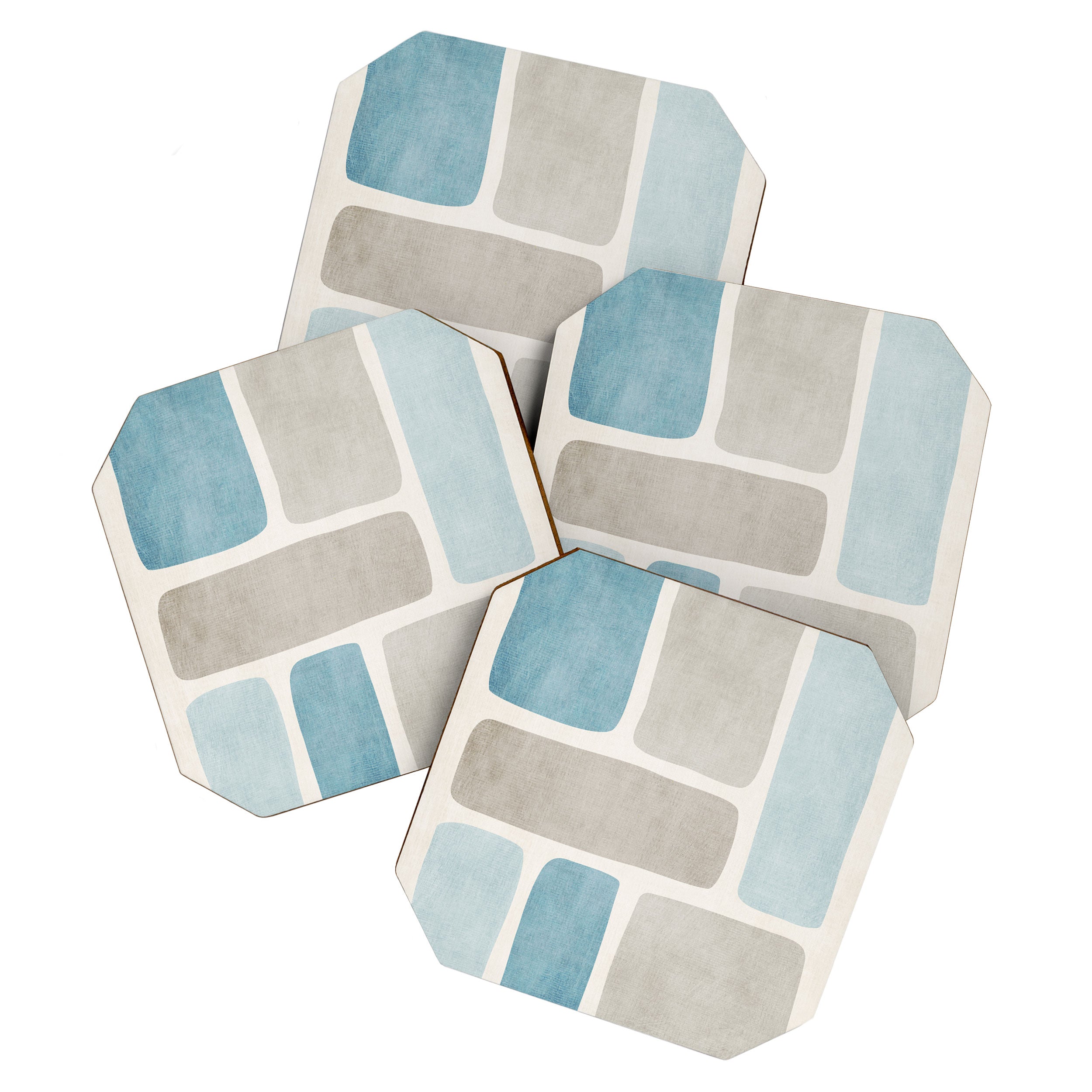 Minimalist Neutral Blue Beige Tones  Coaster Gallery Image 1