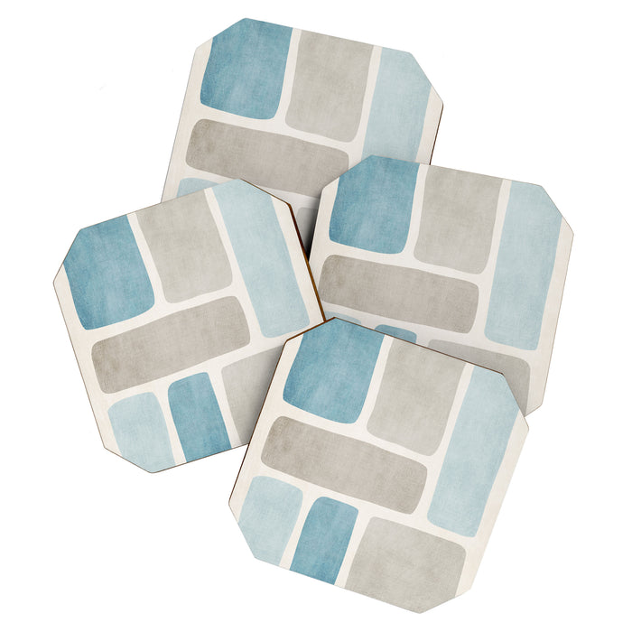 Minimalist Neutral Blue Beige Tones  Coaster Gallery Image 1