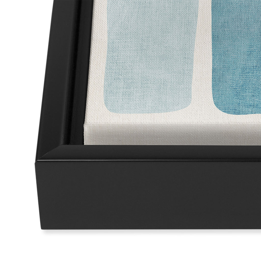 Minimalist Neutral Blue Beige Tones  Framed Canvas Print Gallery Image 3