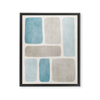 Minimalist Neutral Blue Beige Tones  Framed Canvas Print Gallery Image 6