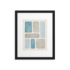 Minimalist Neutral Blue Beige Tones  Framed Art Print Gallery Image 5