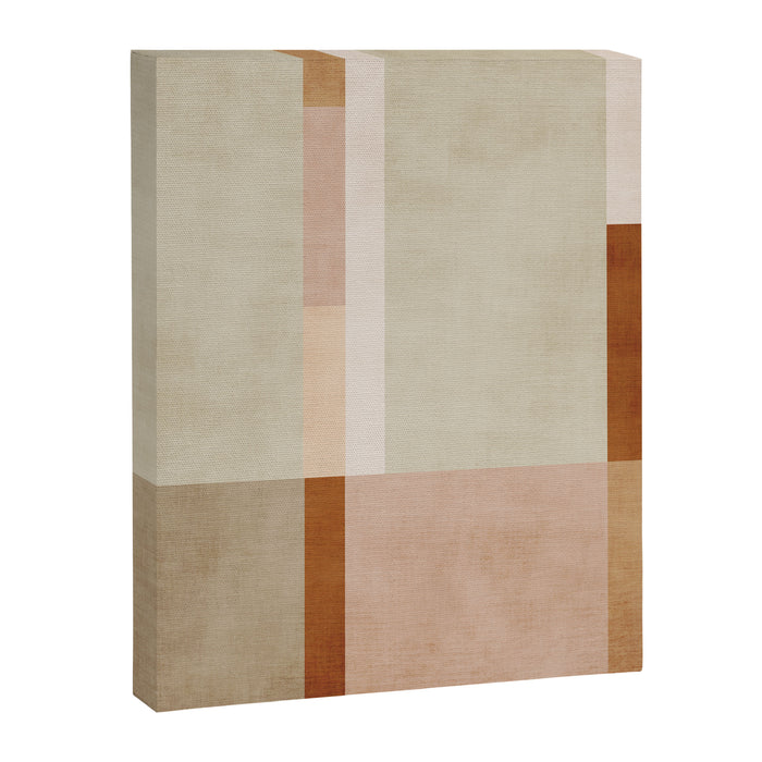 Minimalist Neutral Geometric Abstract Artwork Canvas Print Gallery Image 1
