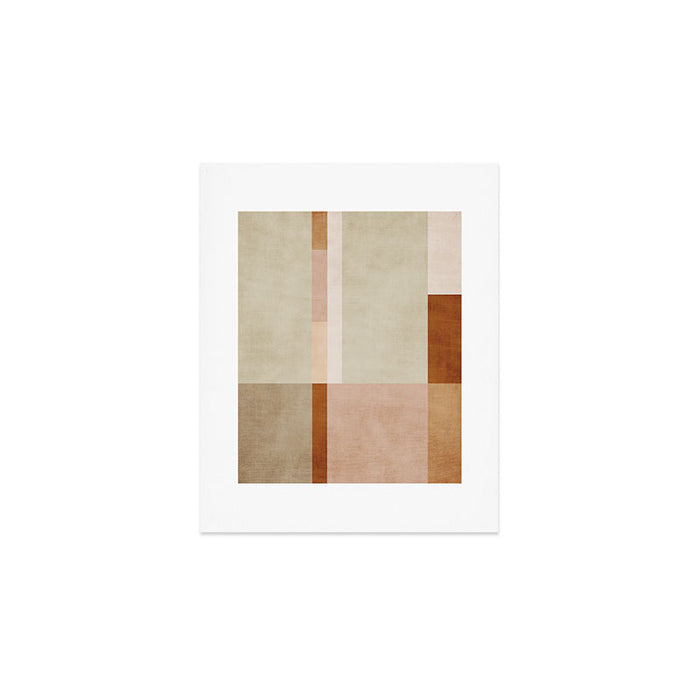Minimalist Neutral Geometric Abstract Artwork Art Print Gallery Image 1