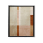 Minimalist Neutral Geometric Abstract Artwork Framed Canvas Print Gallery Image 3