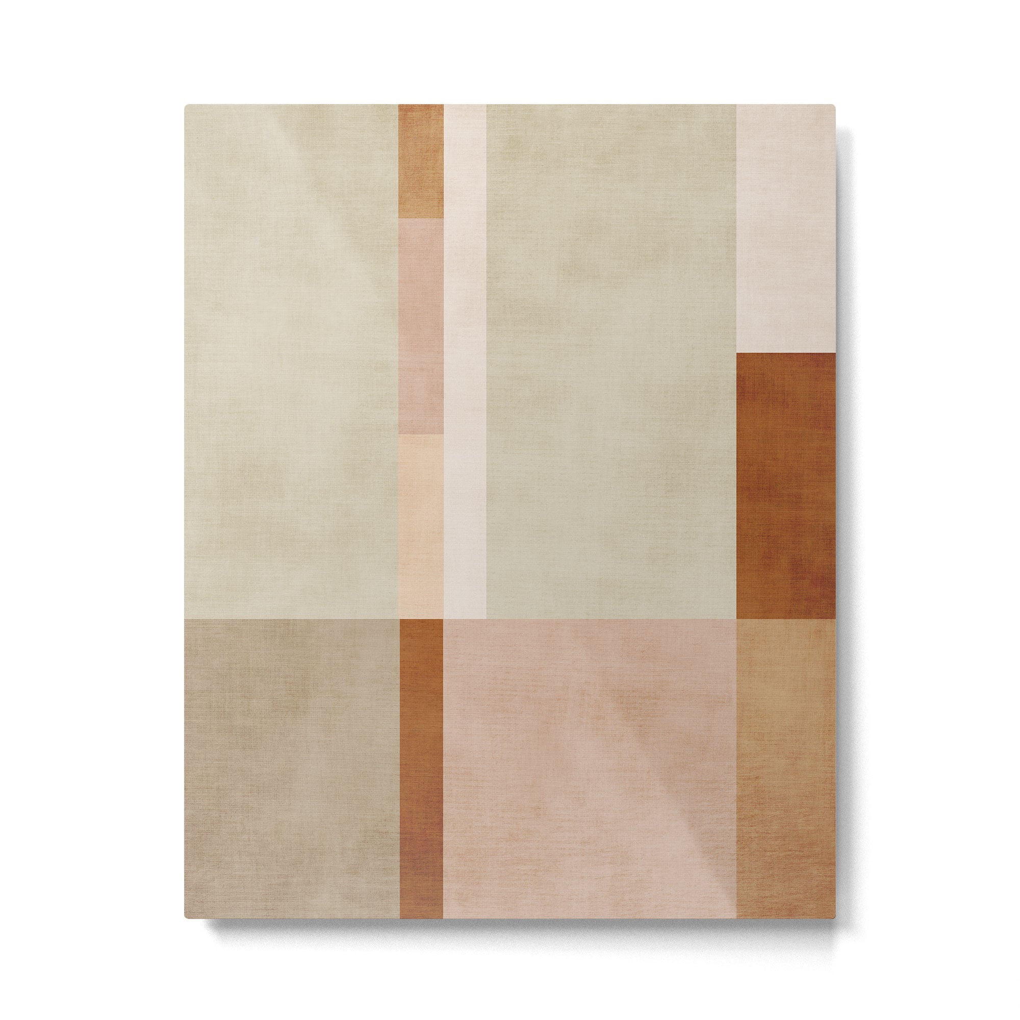 Minimalist Neutral Geometric Abstract Artwork Metal Print Gallery Image 4