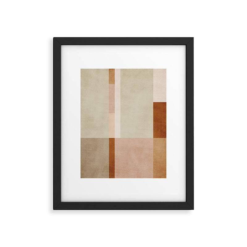 Minimalist Neutral Geometric Abstract Artwork Framed Art Print Gallery Image 5