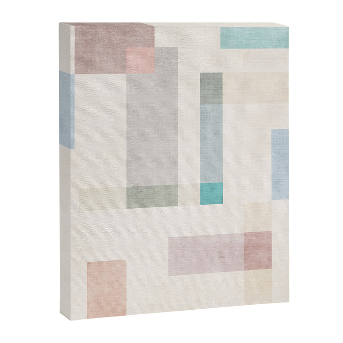 Minimalist Neutral Pastel Tones Artwork Canvas Print Gallery Image 1