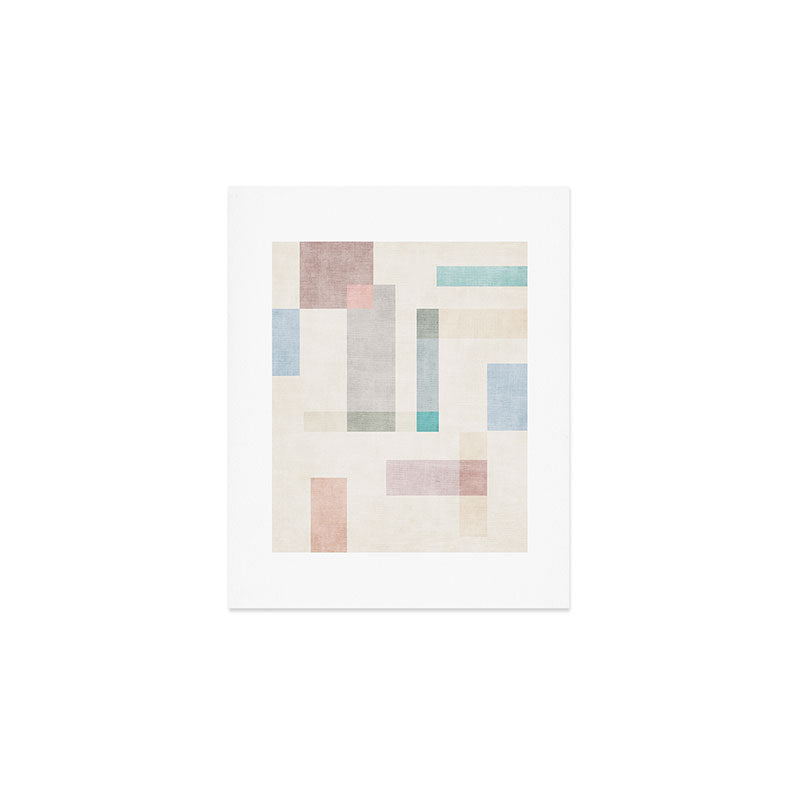Minimalist Neutral Pastel Tones Artwork Art Print Gallery Image 1