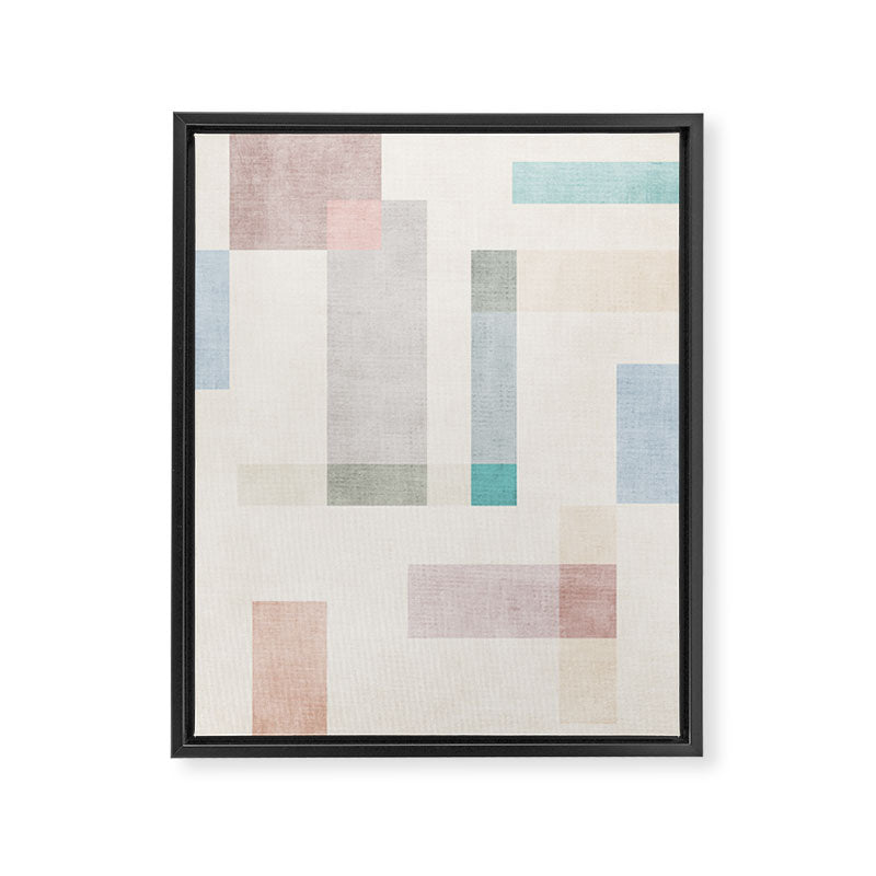 Minimalist Neutral Pastel Tones Artwork Framed Canvas Print Gallery Image 6