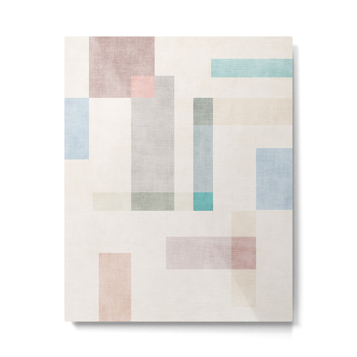 Minimalist Neutral Pastel Tones Artwork Metal Print Gallery Image 1