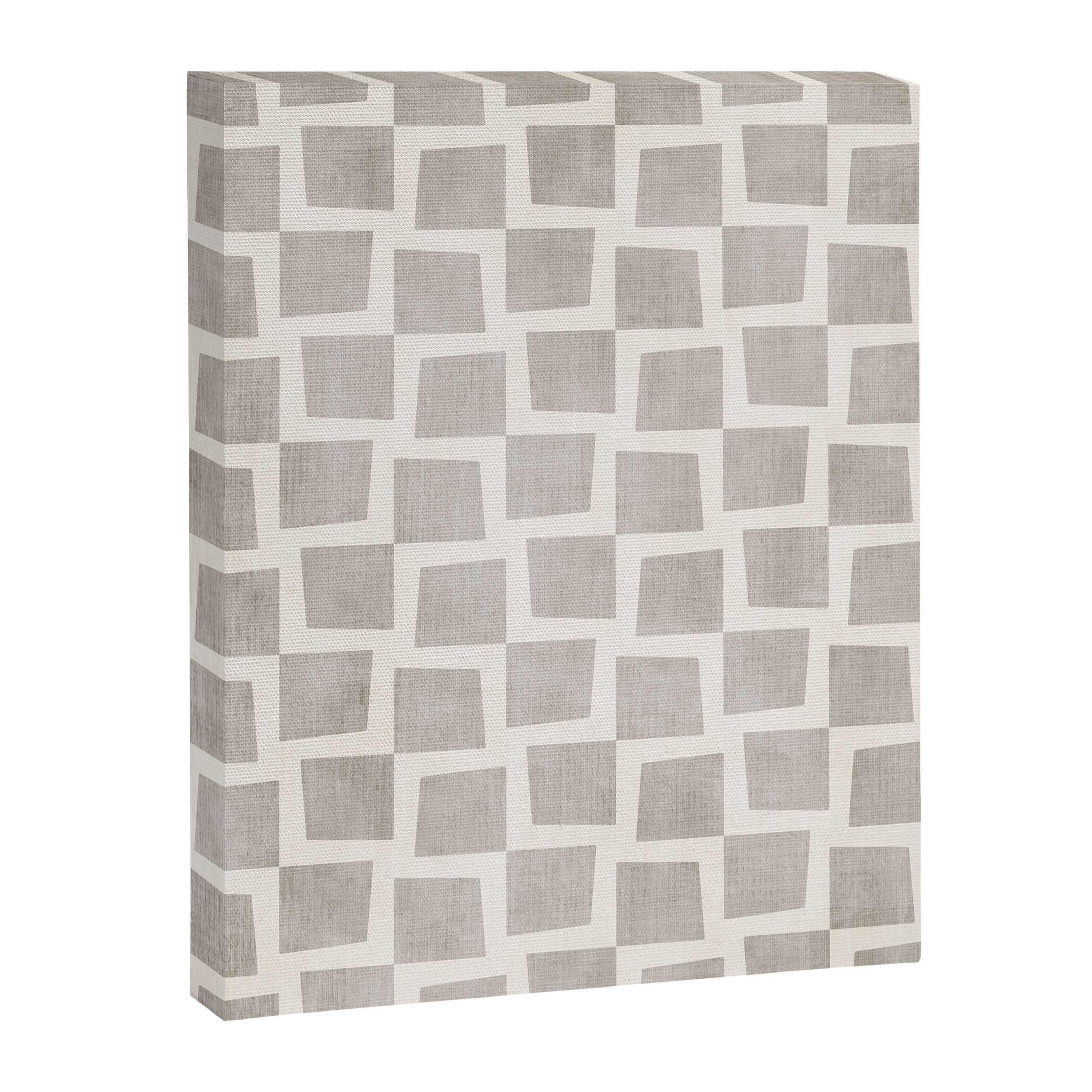 Minimalist Pattern Beige Ivory White Canvas Print Gallery Image 6