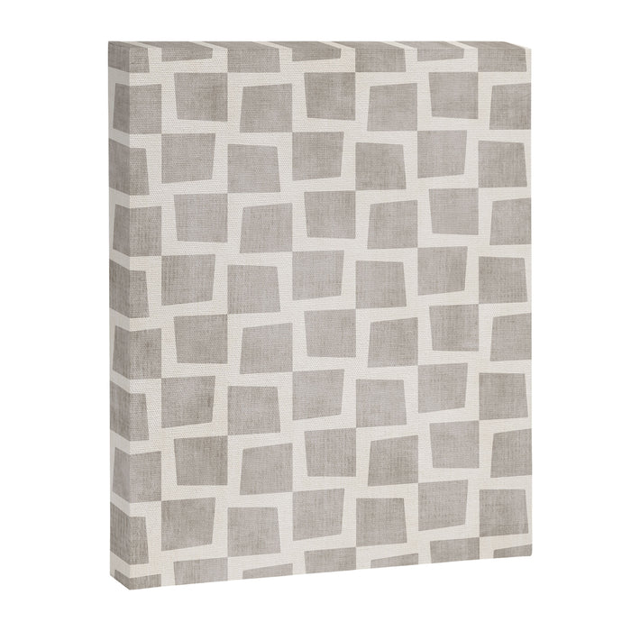 Minimalist Pattern Beige Ivory White Canvas Print Gallery Image 1