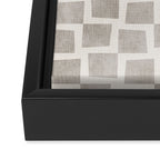 Minimalist Pattern Beige Ivory White Framed Canvas Print Gallery Image 3