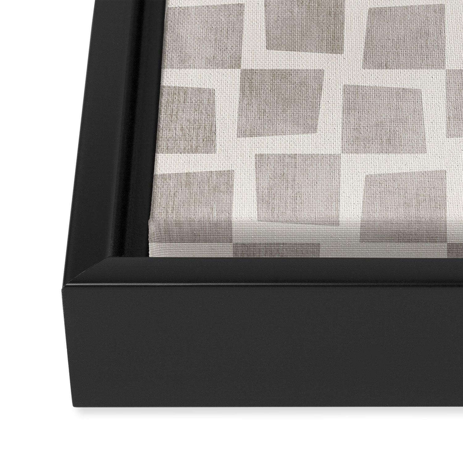 Minimalist Pattern Beige Ivory White Framed Canvas Print Gallery Image 3