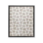 Minimalist Pattern Beige Ivory White Framed Canvas Print Gallery Image 6