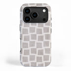 Minimalist Pattern Beige Ivory White iPhone Case Gallery Image 1