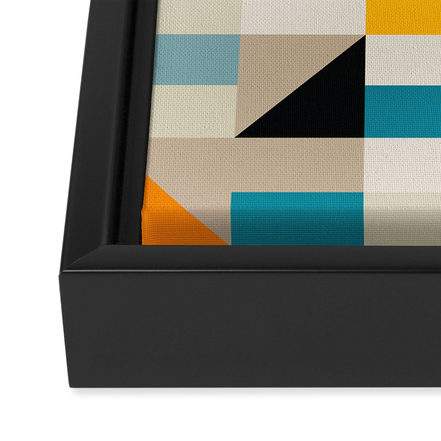 Modern Abstract Colorful Geometric Bold Artwork Framed Canvas Print Gallery Image 3