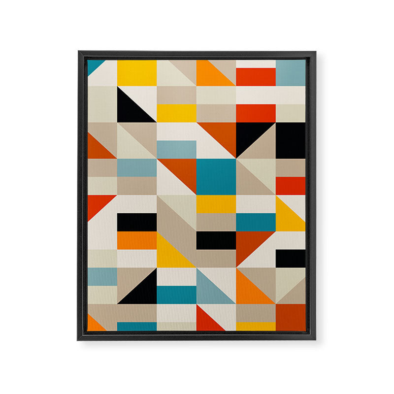 Modern Abstract Colorful Geometric Bold Artwork Framed Canvas Print Gallery Image 6