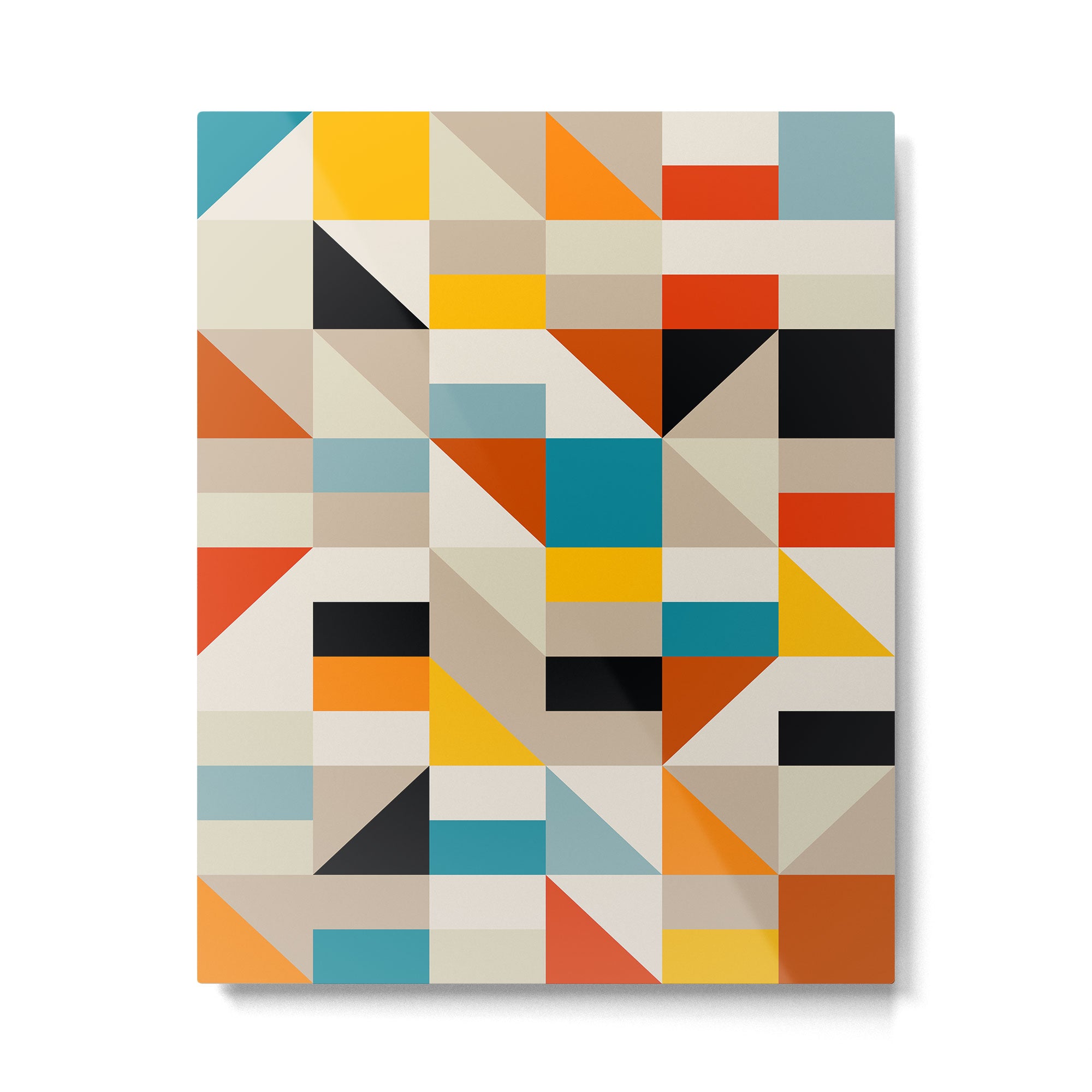 Modern Abstract Colorful Geometric Bold Artwork Metal Print Gallery Image 4
