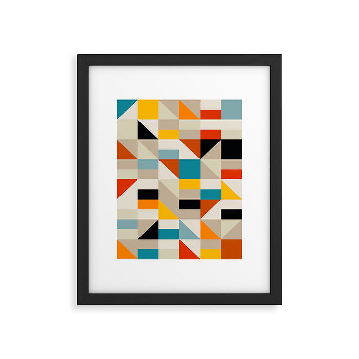 Modern Abstract Colorful Geometric Bold Artwork Framed Art Print Gallery Image 1