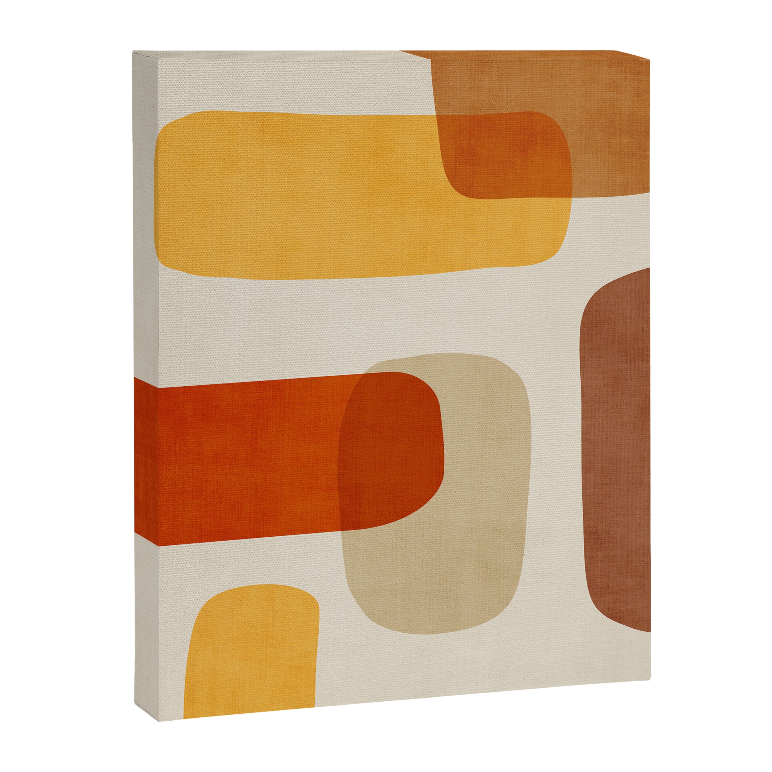 Modern Abstract Earth Tones Artwork Canvas Print Gallery Image 6